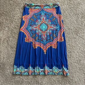 INC International Concepts Size L Patterned Maxi Skirt